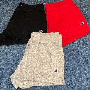 Lot of 3 Champion Athletic Shorts with Drawstring Waistband